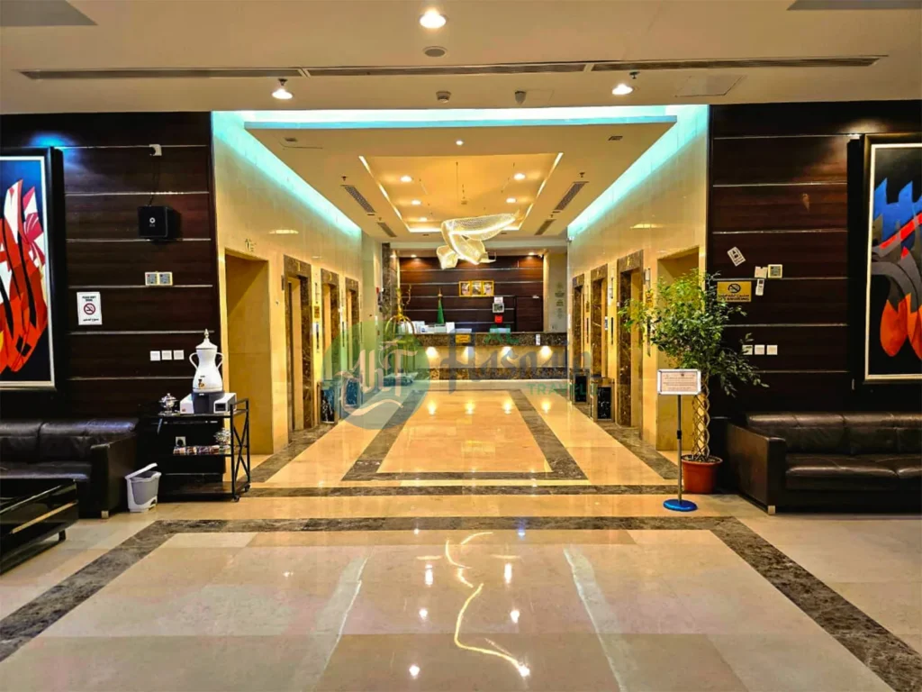 Hotel lobby for our pilgrims